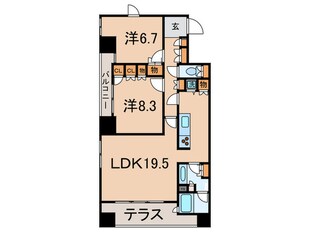 エンブレムコ－ト明石町の物件間取画像